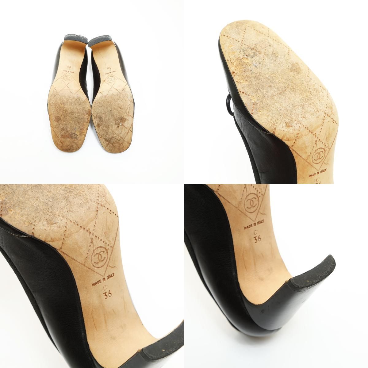 CHANEL シャネル パンプス レザー 36 23cm ヒール約8cm - メルカリ