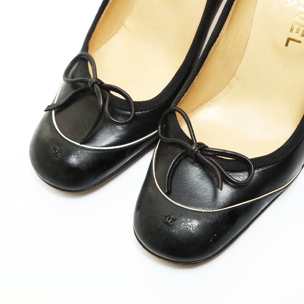 CHANEL シャネル パンプス レザー 36 23cm ヒール約8cm - メルカリ