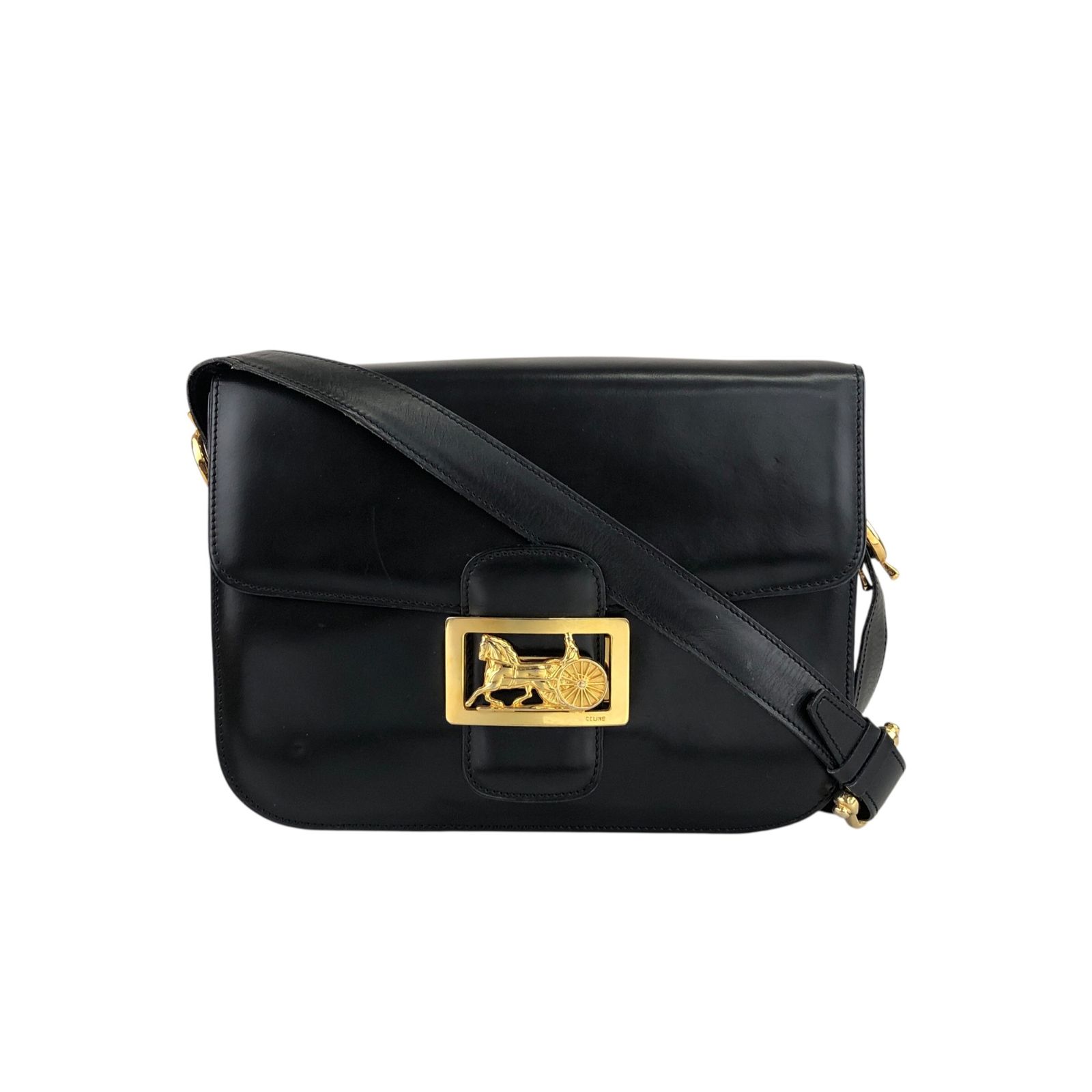 CELINE セリーヌ ショルダーバッグ ブラック 馬車 ホースキャリッジ