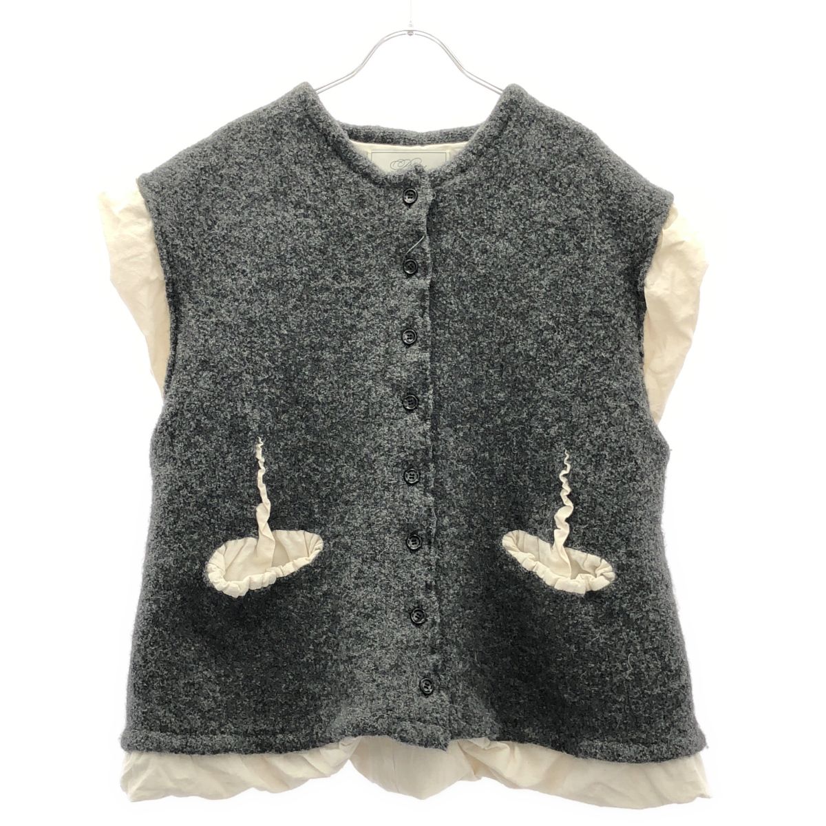 pillings ピリングス 24AW Ron Herman別注 総裏縮絨ベスト グレー