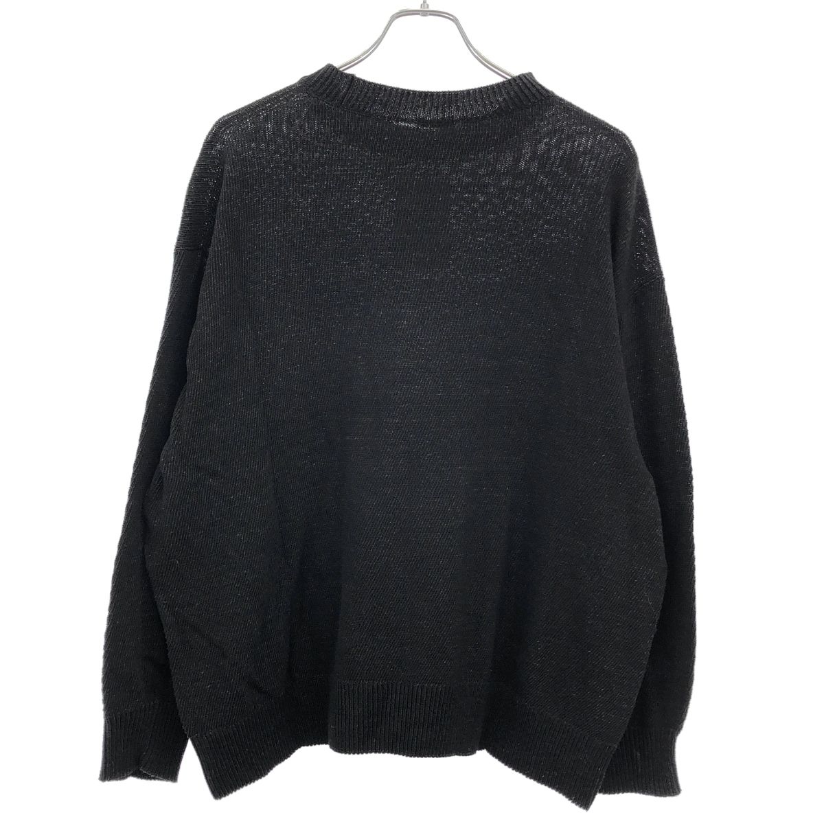 COMOLI コモリ 24SS ブラッククルーネックニットセーター Z01-06018