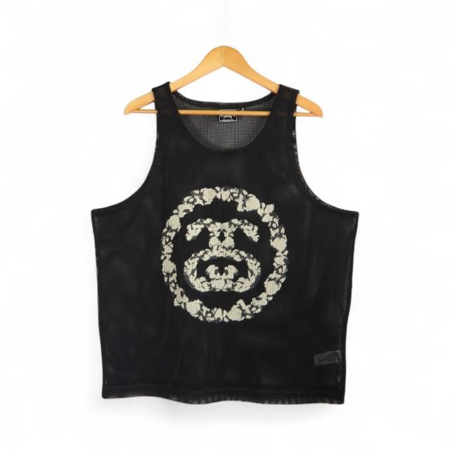 STUSSY DENIM TEARS DT MESH TANK BLACK サイズS アウトレット 314070