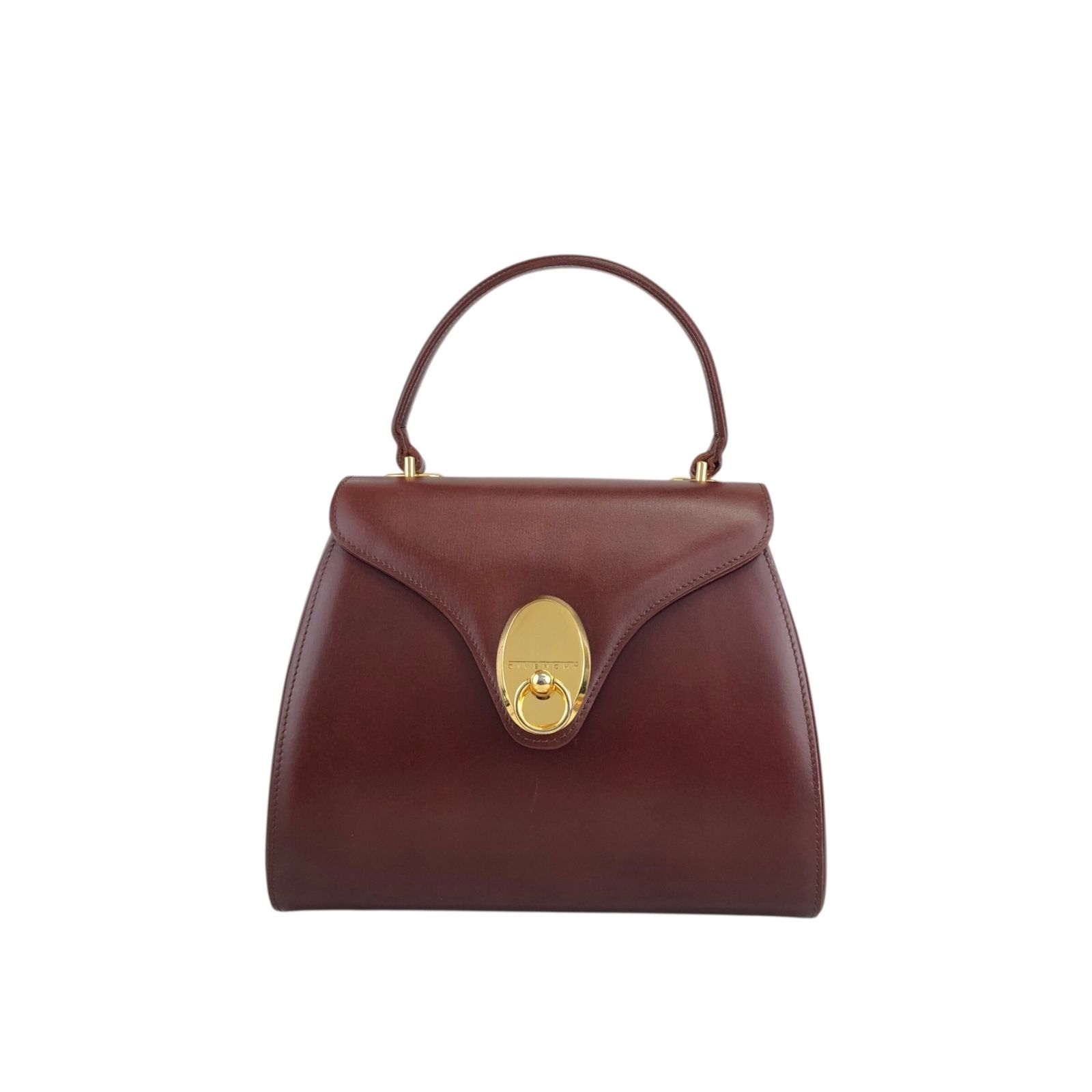 GIVENCHY ジバンシィ ハンドバッグ ブラウン ガンチーニ レザー トップ