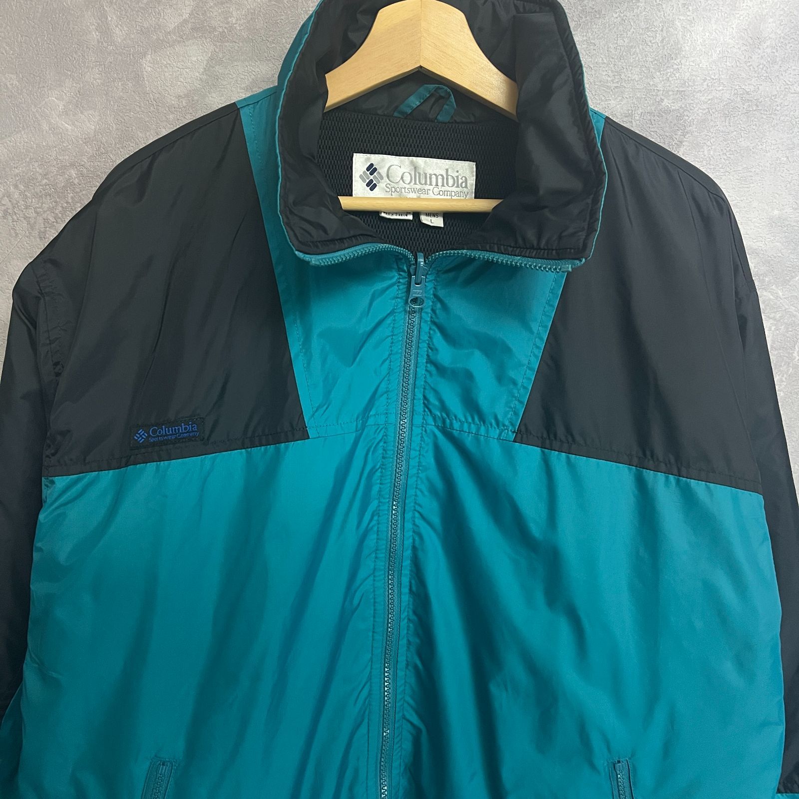 90s Columbia ナイロンジャケット ブルーグリーン サイズL - メルカリ