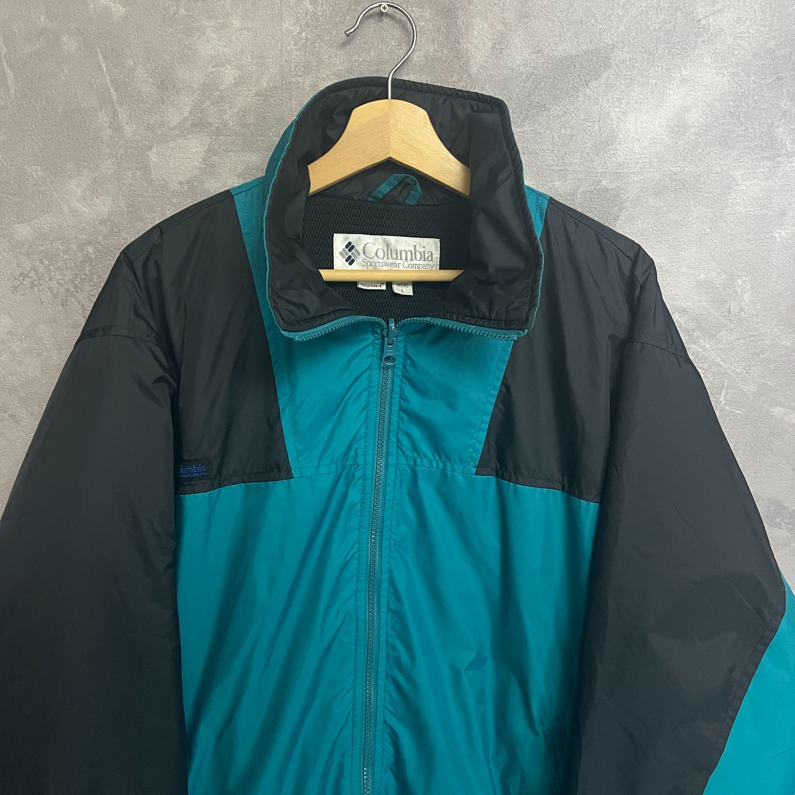 90s Columbia ナイロンジャケット ブルーグリーン サイズL - メルカリ