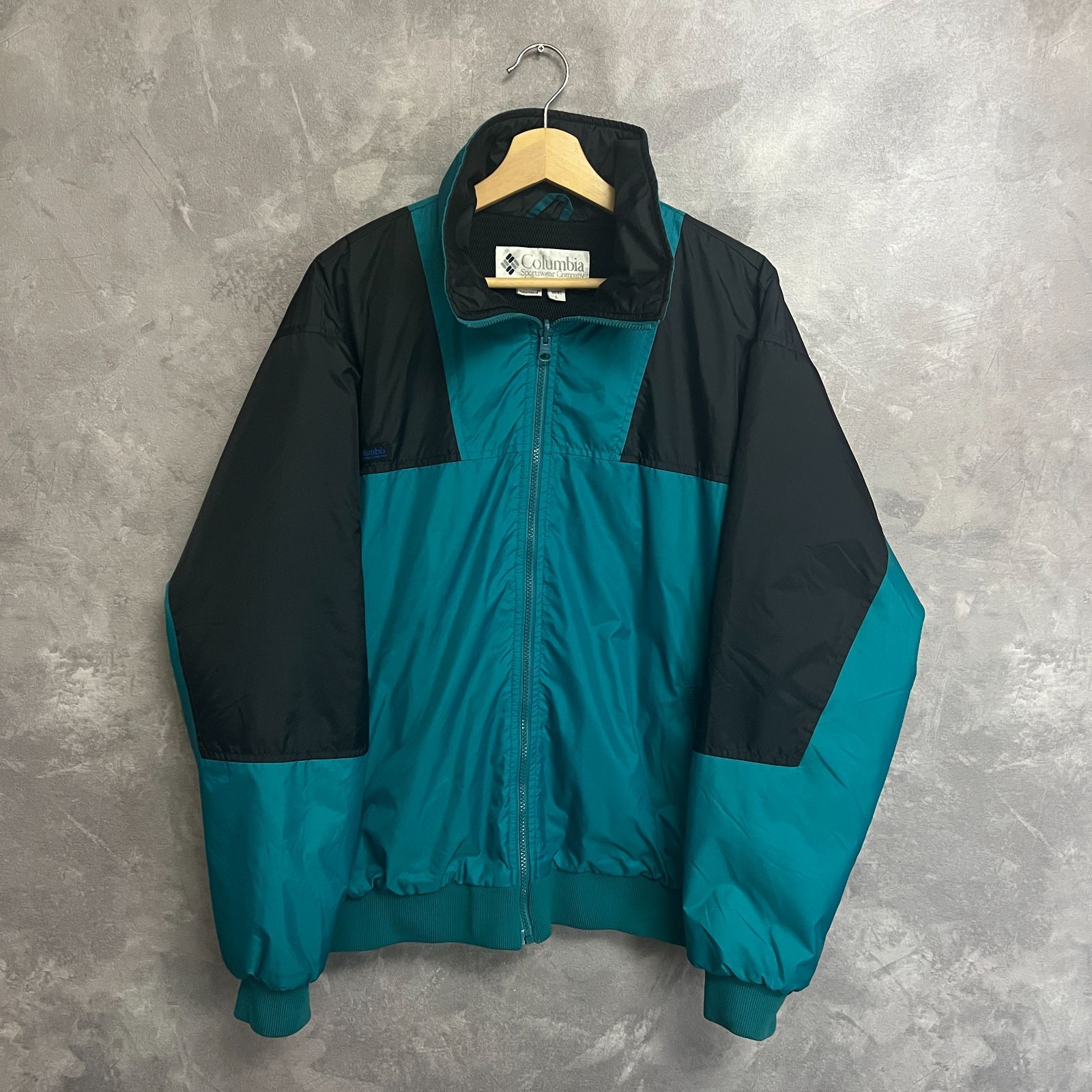 90s Columbia ナイロンジャケット ブルーグリーン サイズL - メルカリ