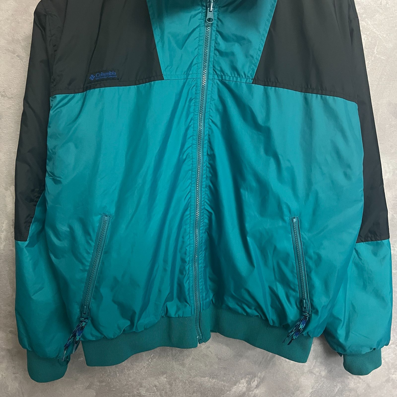 90s Columbia ナイロンジャケット ブルーグリーン サイズL - メルカリ