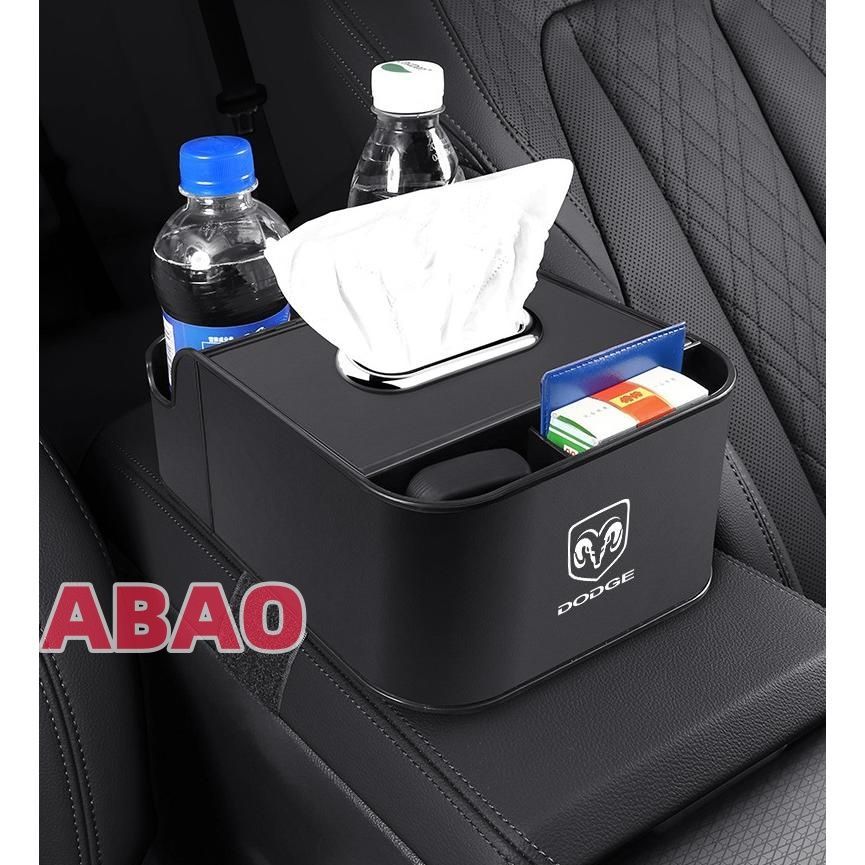 ダッジ DODGEブラック車用アームレスト収納ボックス 車内収納ボックス ドリンクホルダー付き肘置き 車ティッシュボックス収納 肘おき 小物入れ 06