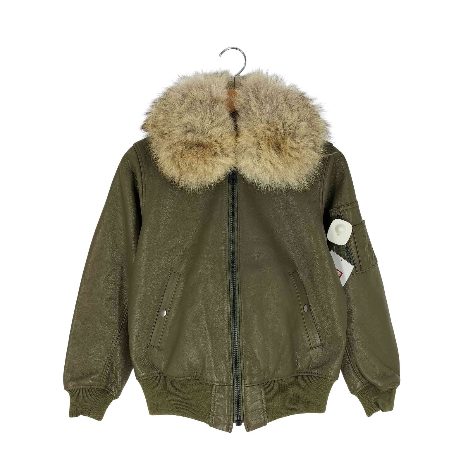 ユーズドフルギ 古着 リバーシブル ファー付き カウレザー フライトジャケット レディース L-M