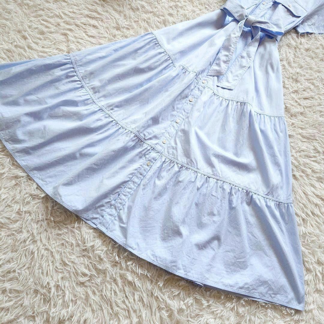 近年モデル ポロラルフローレン ティアード フレア コットン ブロード