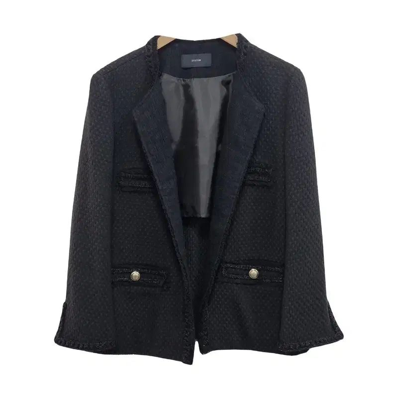 レディース66 77 システム The HANDSOME オープンタイプ ツイード ジャケット