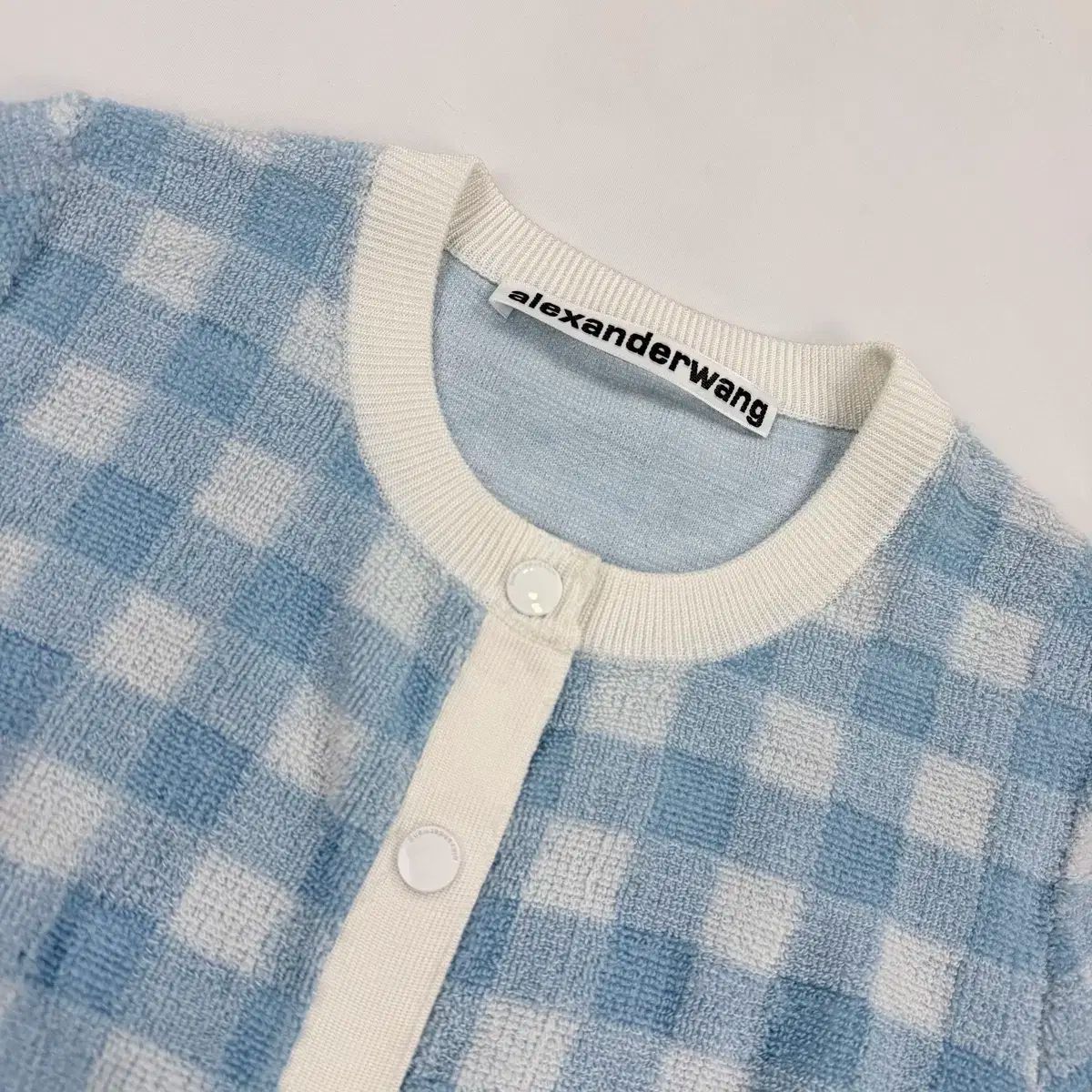 アレキサンダーワング ギンガム CHECK クロップド フレンチテリー