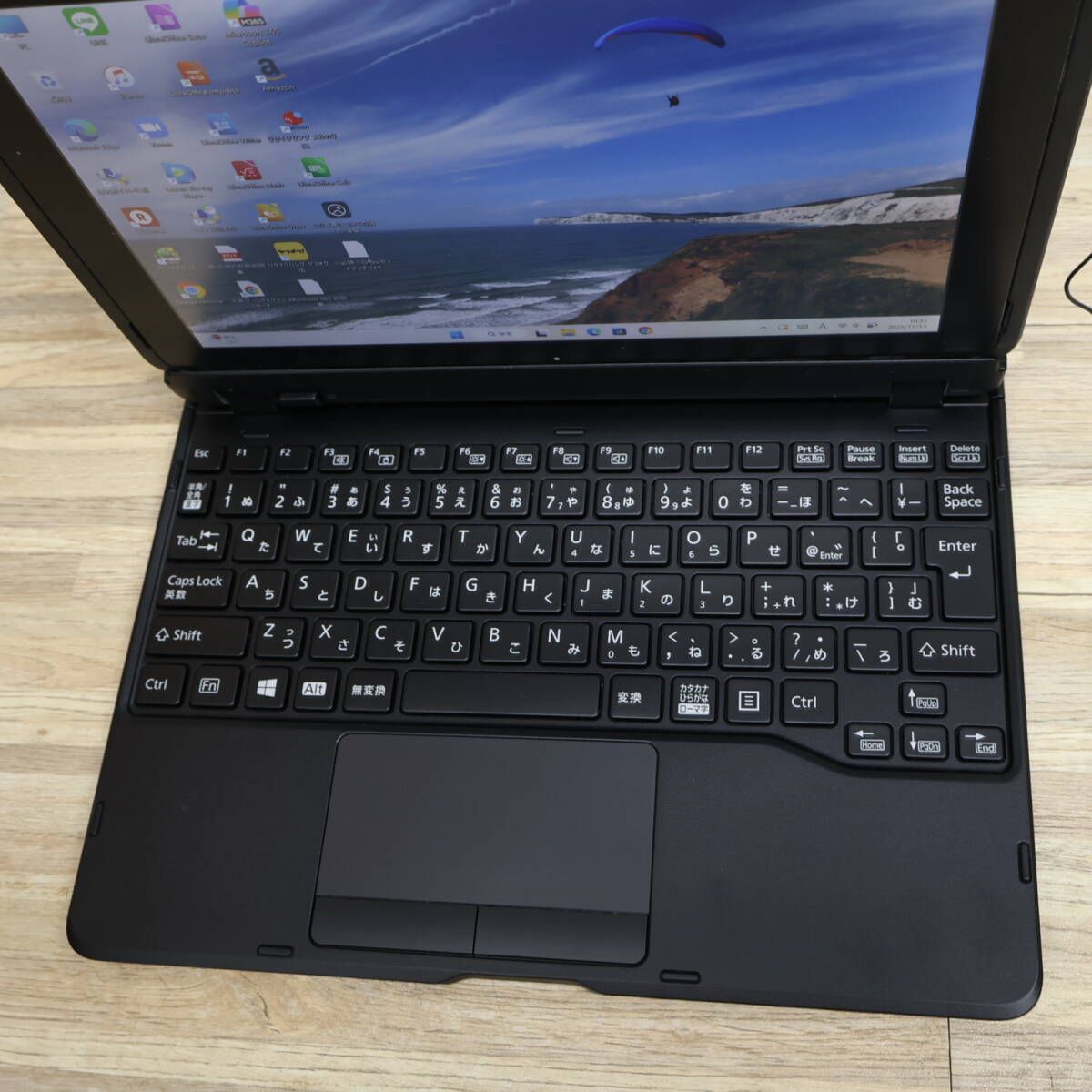 タッチパネル美品 SSD120GB メモリ8GB★Q509/VE ノートPC71 ☆防水☆超美品 SSD128GB メモリ8GB☆Q509/VE Webカメラ TypeC Celeron