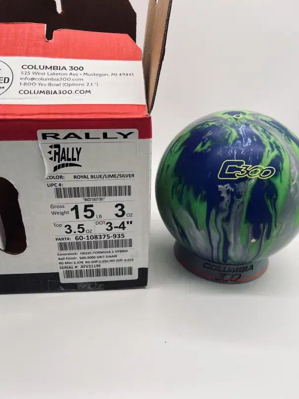コロンビア300 ラリー 15 p 15パウンド ボーリング