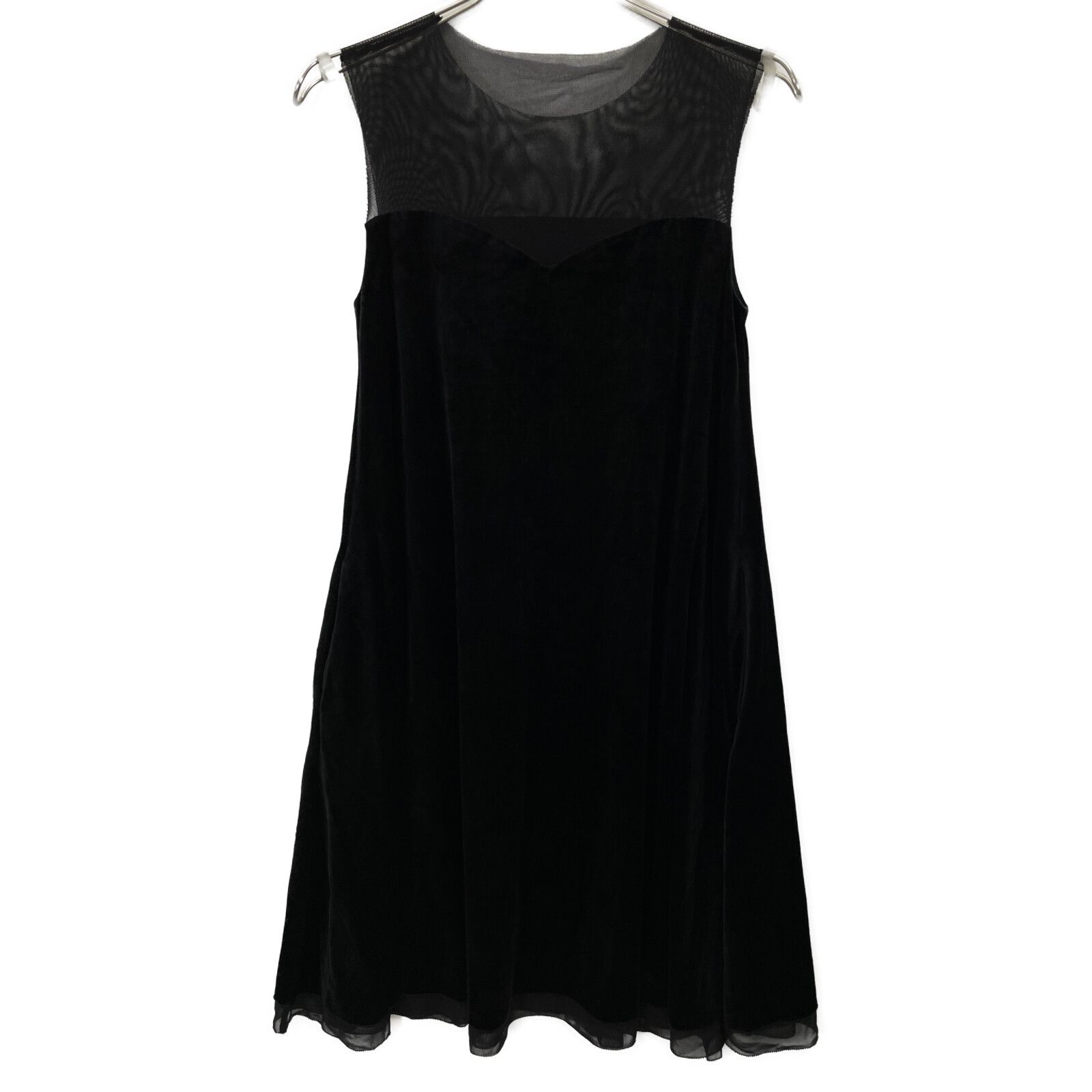 美品　デイジーリン　ワンピース DAISY LIN デイジーリン 06194 ﾌﾞﾗｯｸ Dress Velour Swing ﾜﾝﾋﾟｰｽ 38