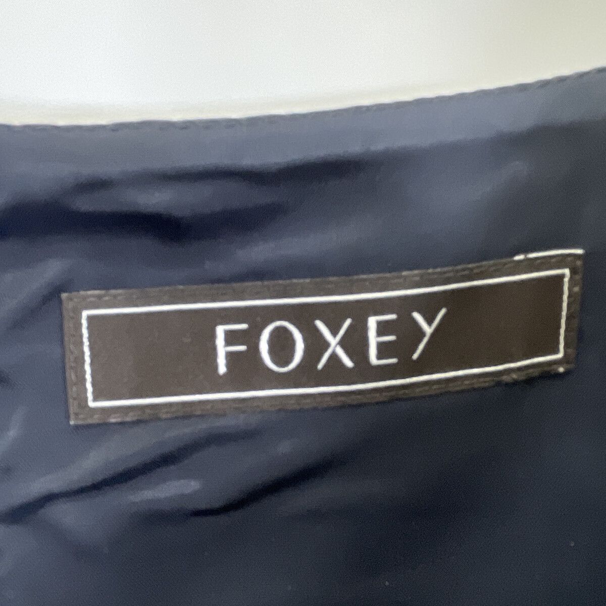 FOXEY フォクシー 35611 ﾈｲﾋﾞｰ ﾂｲｰﾄﾞ×ﾅｲﾛﾝ ﾜﾝﾋﾟｰｽ 38 