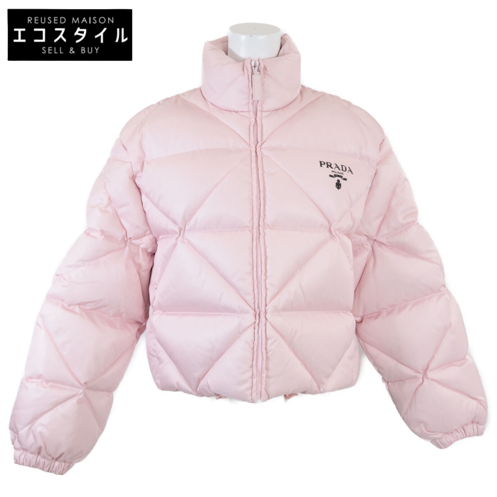 PRADA プラダ 【美品/国内正規】291947 RE-NYLON クロップド ダウン 38