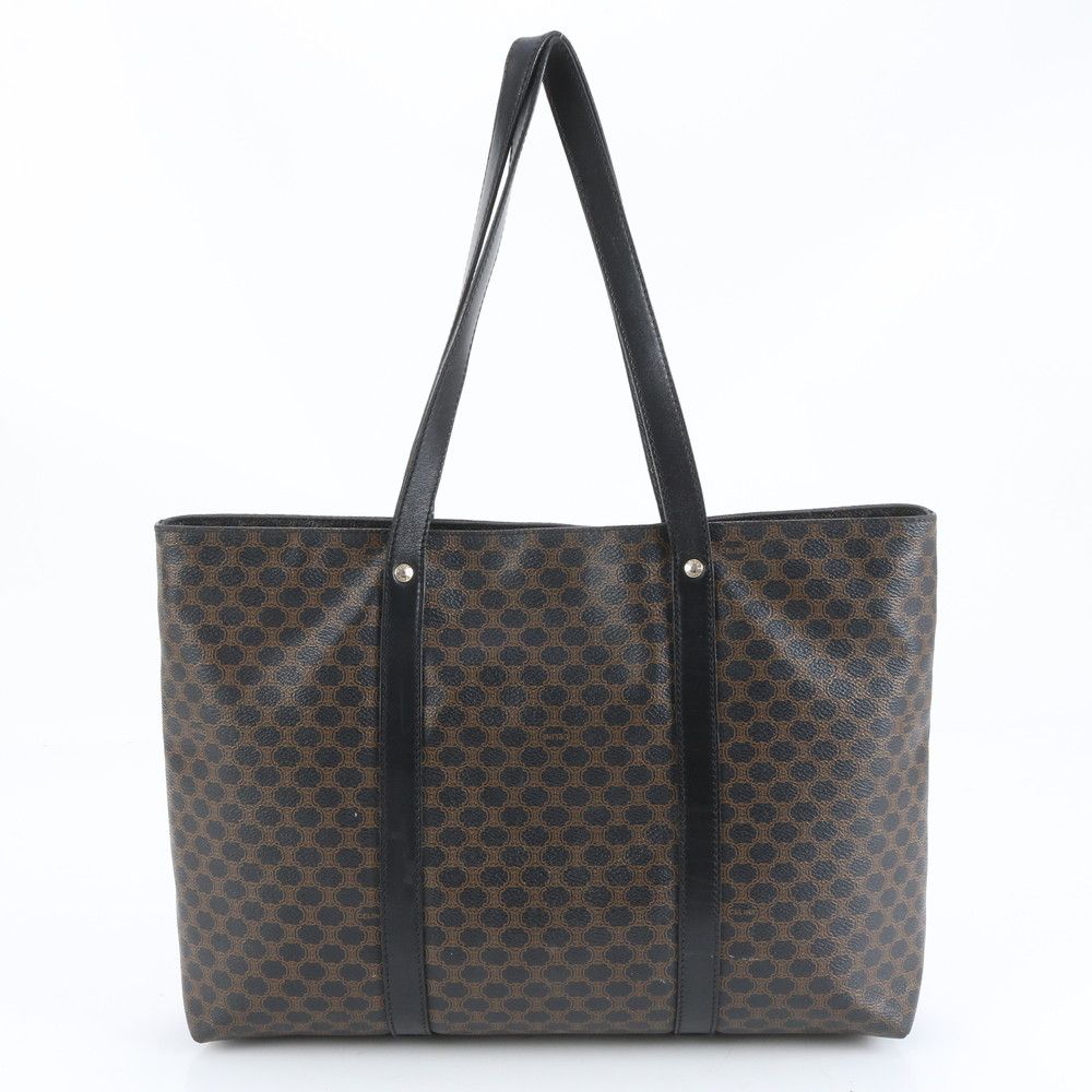 極美品 セリーヌ トリオンフ マカダム レザー トート バッグ 肩掛け