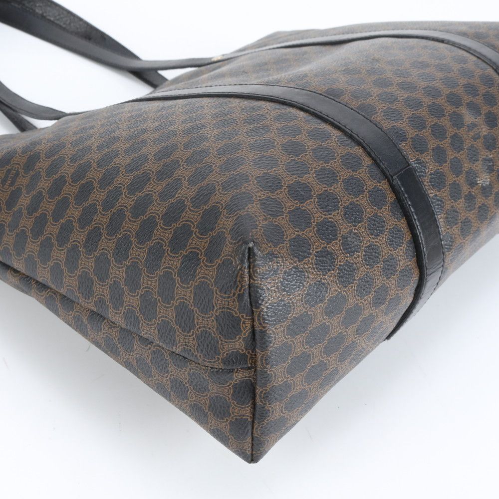 極美品 セリーヌ トリオンフ マカダム レザー トート バッグ 肩掛け