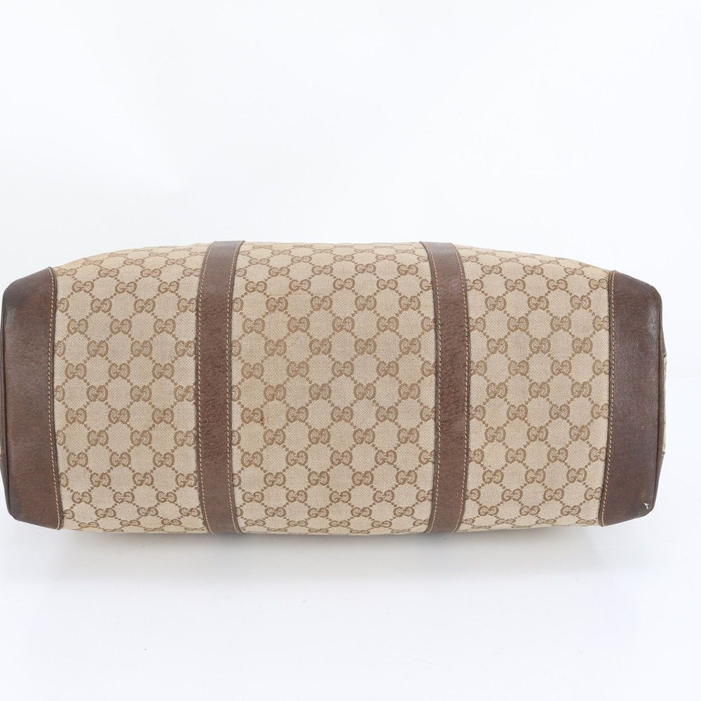 美品 ヴィンテージ オールド グッチ GG キャンバス レザー ボストン