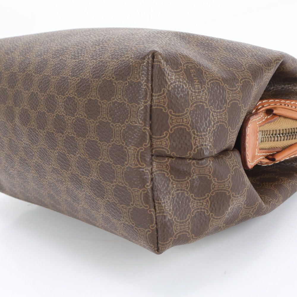 極美品 ヴィンテージ セリーヌ マカダム トリオンフ レザー クラッチ