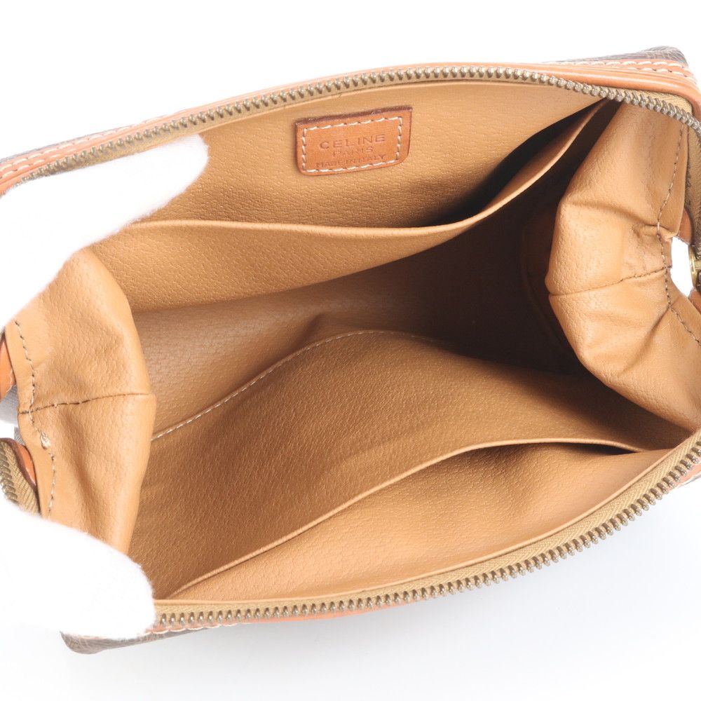 極美品 ヴィンテージ セリーヌ マカダム トリオンフ レザー クラッチ