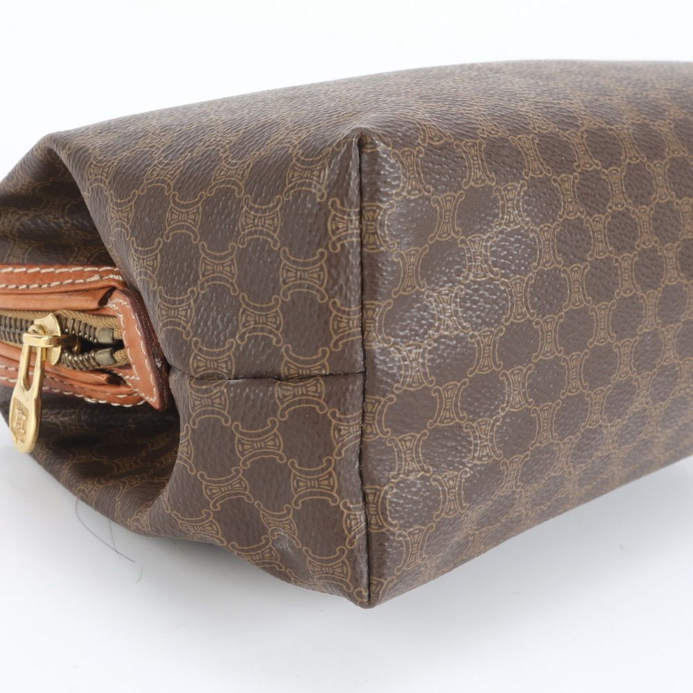 極美品 ヴィンテージ セリーヌ マカダム トリオンフ レザー クラッチ