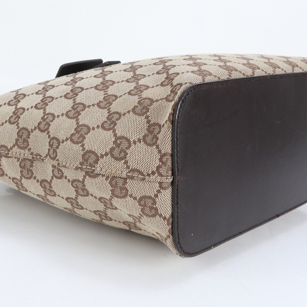 極美品 グッチ GG キャンバス レザー トート バッグ 肩掛け ショルダー