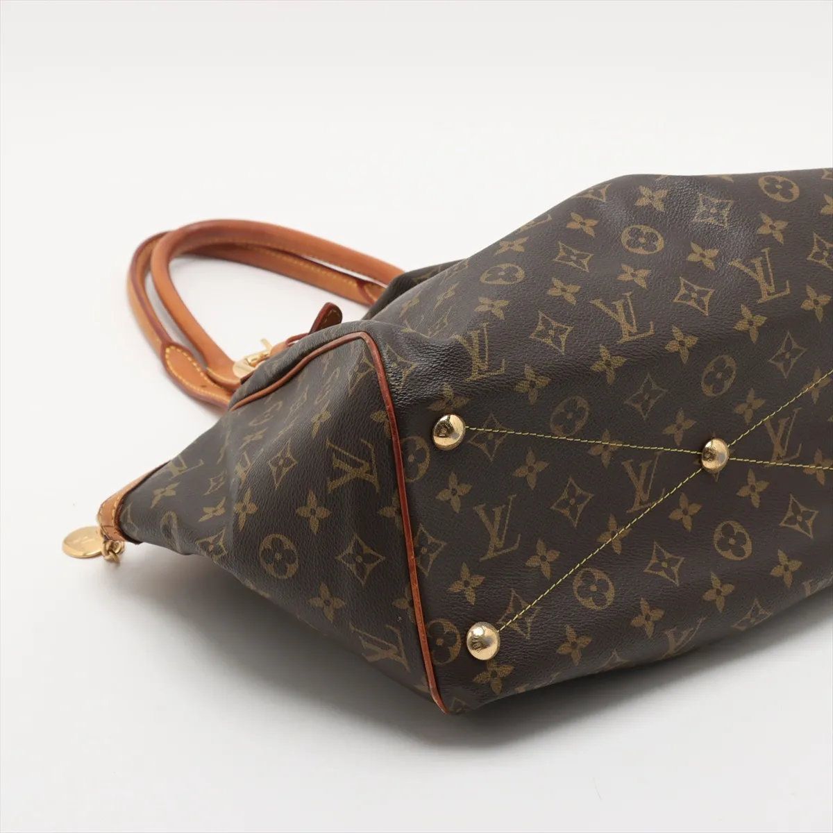 美品 ルイヴィトン モノグラム ティヴォリ GM M40144 レザー トート
