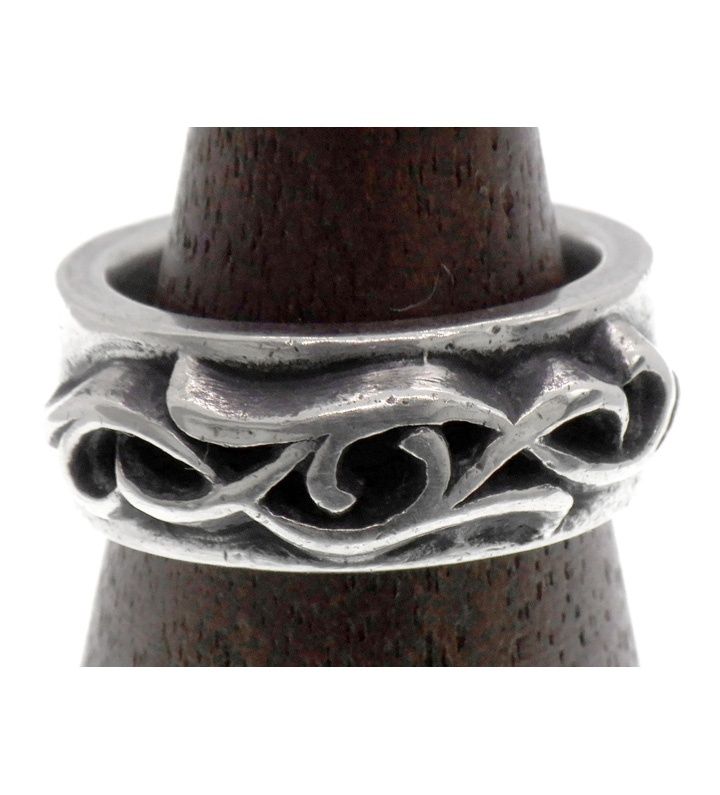 クロムハーツ CHROME HEARTS DBL NARROW VINE BAND ダブル ナロー ヴァインバンド シルバー リング 46098