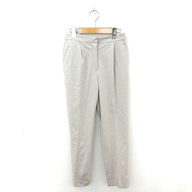 クラネ CLANE タグ付き テーパード センタープレス パンツ ジップフライ 無地 シンプル 2 グレー /TT