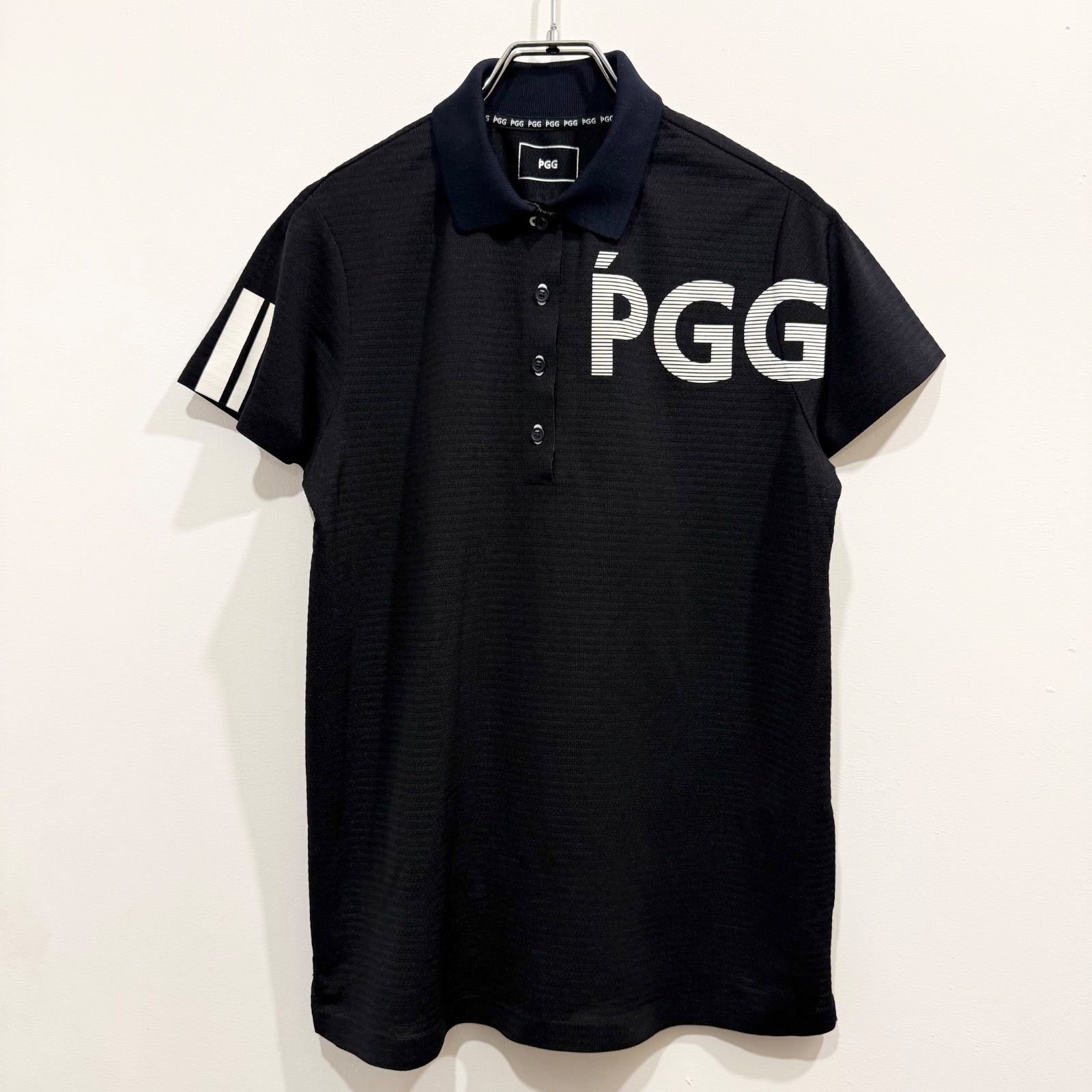 PGG パーリーゲイツ ポロシャツ ロゴプリント レディース サイズ1