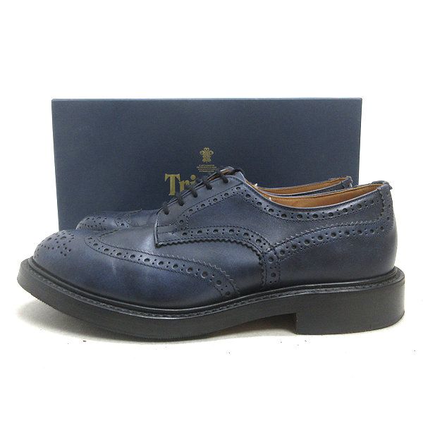Q□英国製・美品【 8 】トリッカーズ/Tricker's 8064ウィングチップ