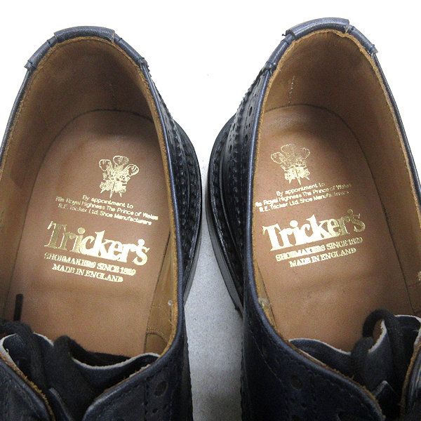 Q□英国製・美品【 8 】トリッカーズ/Tricker's 8064ウィングチップ