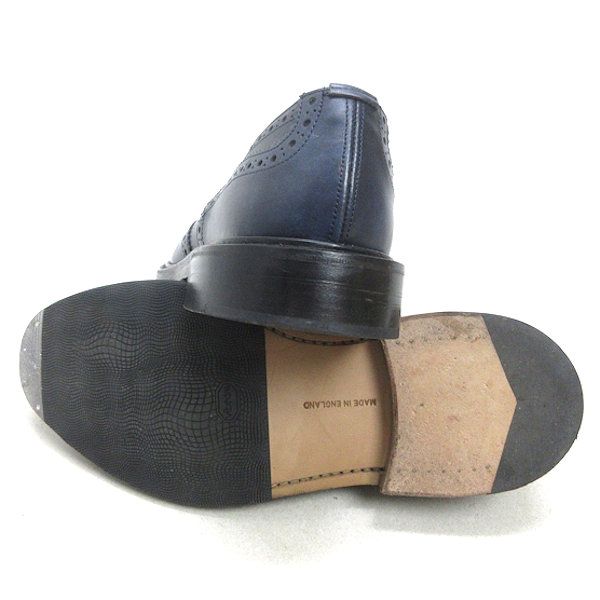 Q□英国製・美品【 8 】トリッカーズ/Tricker's 8064ウィングチップ