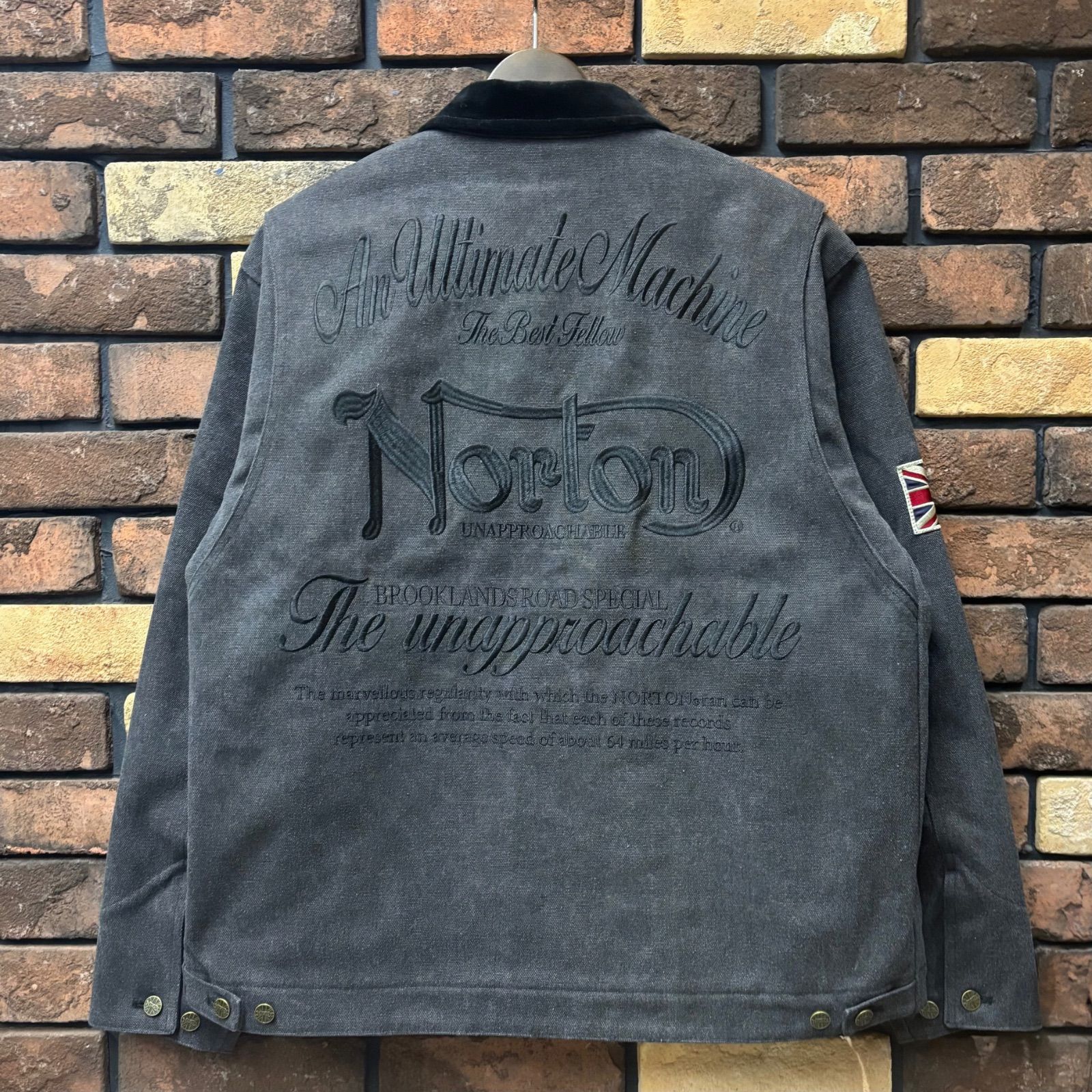 Norton/ノートン】ダックワークジャケット ロゴ刺繍 コーデュロイ