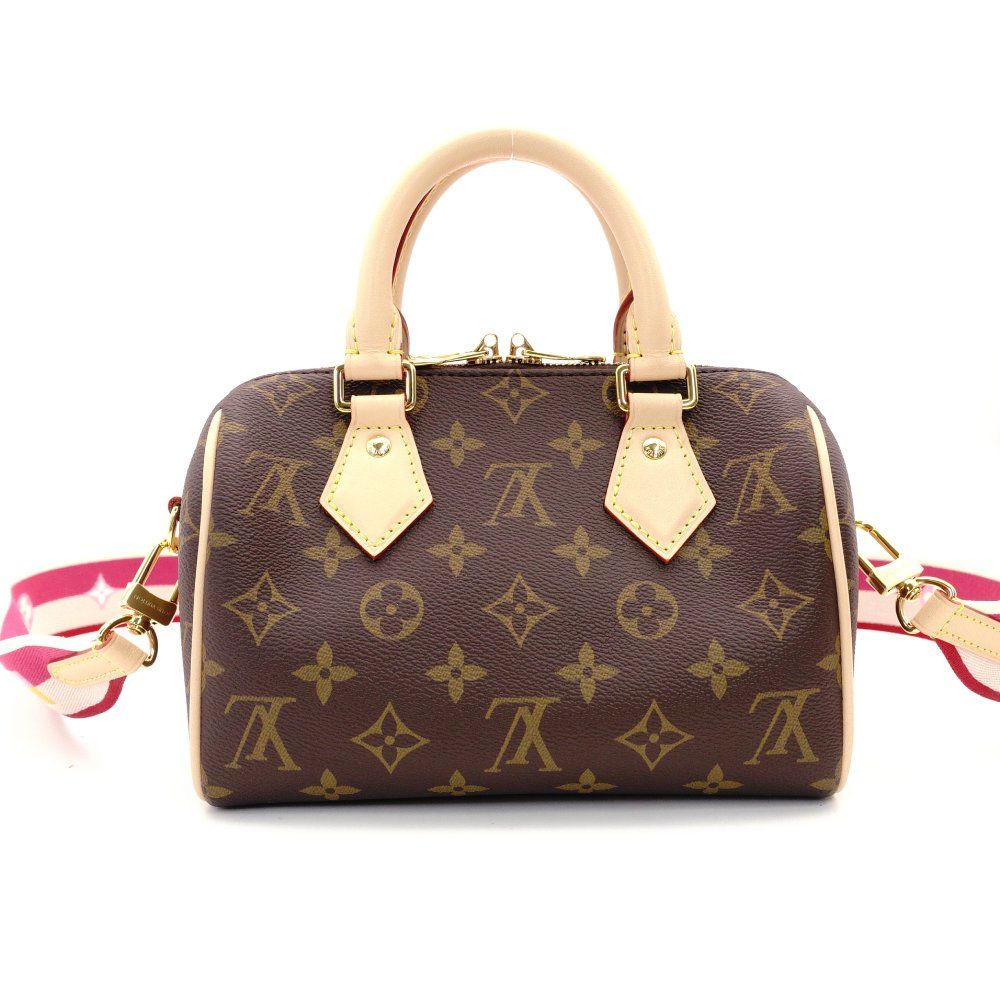 ルイヴィトン LOUIS VUITTON モノグラム キャンバス スピーディ バンドリエール 20 M 46222 ショルダー ハンドバッグ ピンク 7-10-1028