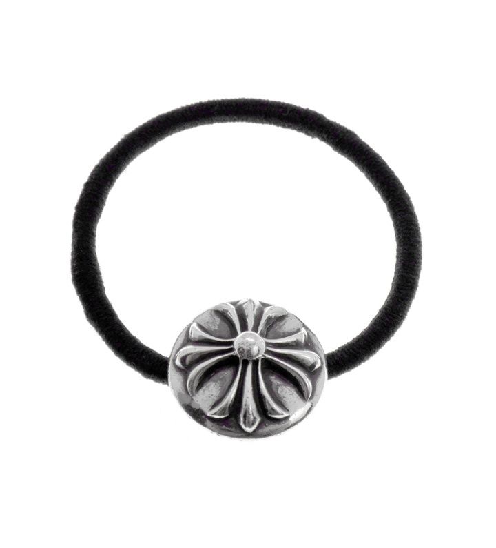 クロムハーツ CHROME HEARTS クロスボール ボタン ヘアゴム シルバー コンチョ ブレスレット 46102