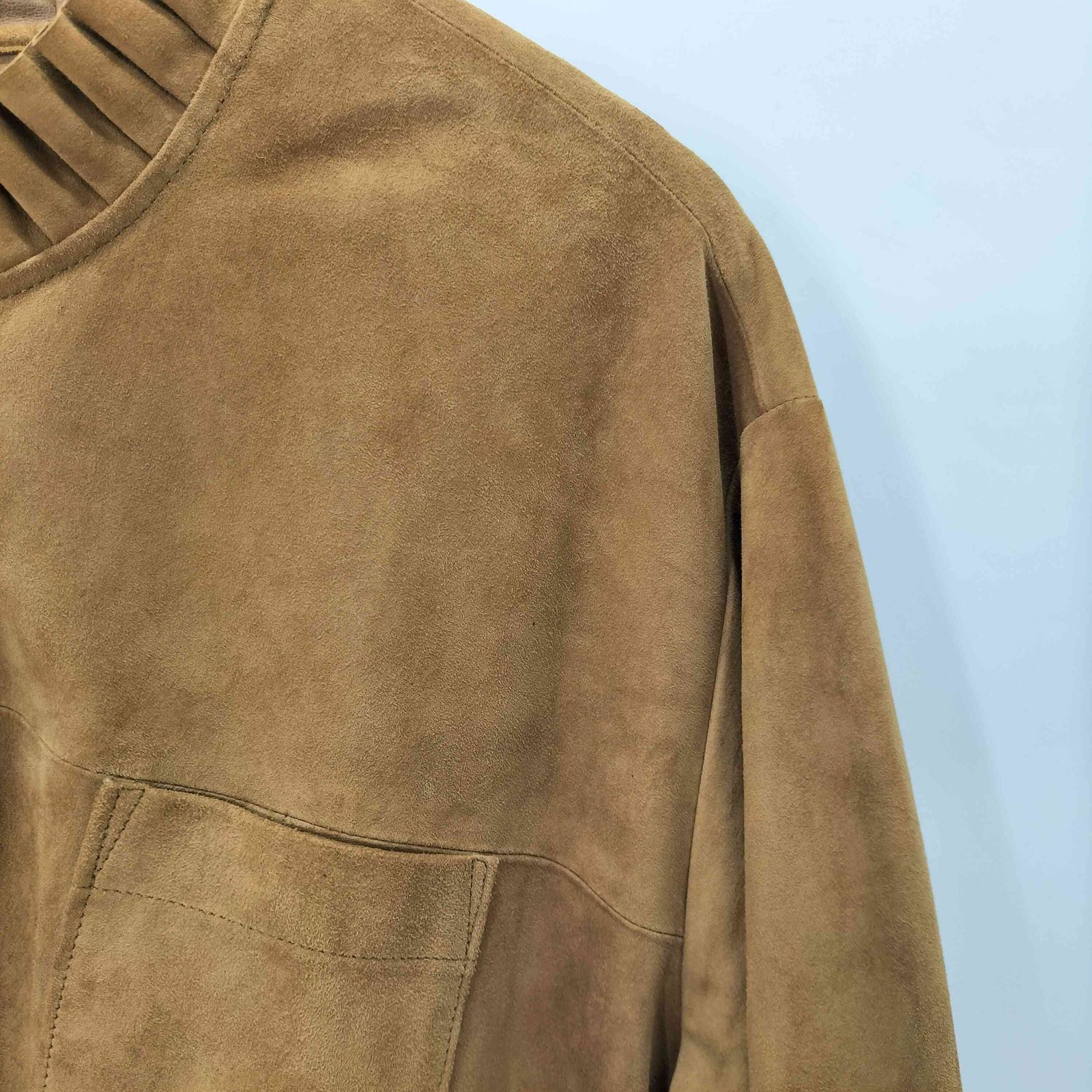 forte forte(フォルテフォルテ) フリルカラー リアルスエード レザーシャツ レディース  2【中古】【ブランド古着バズストア】 フォルテフォルテ forte forte フリルカラー リアルスエード レザー