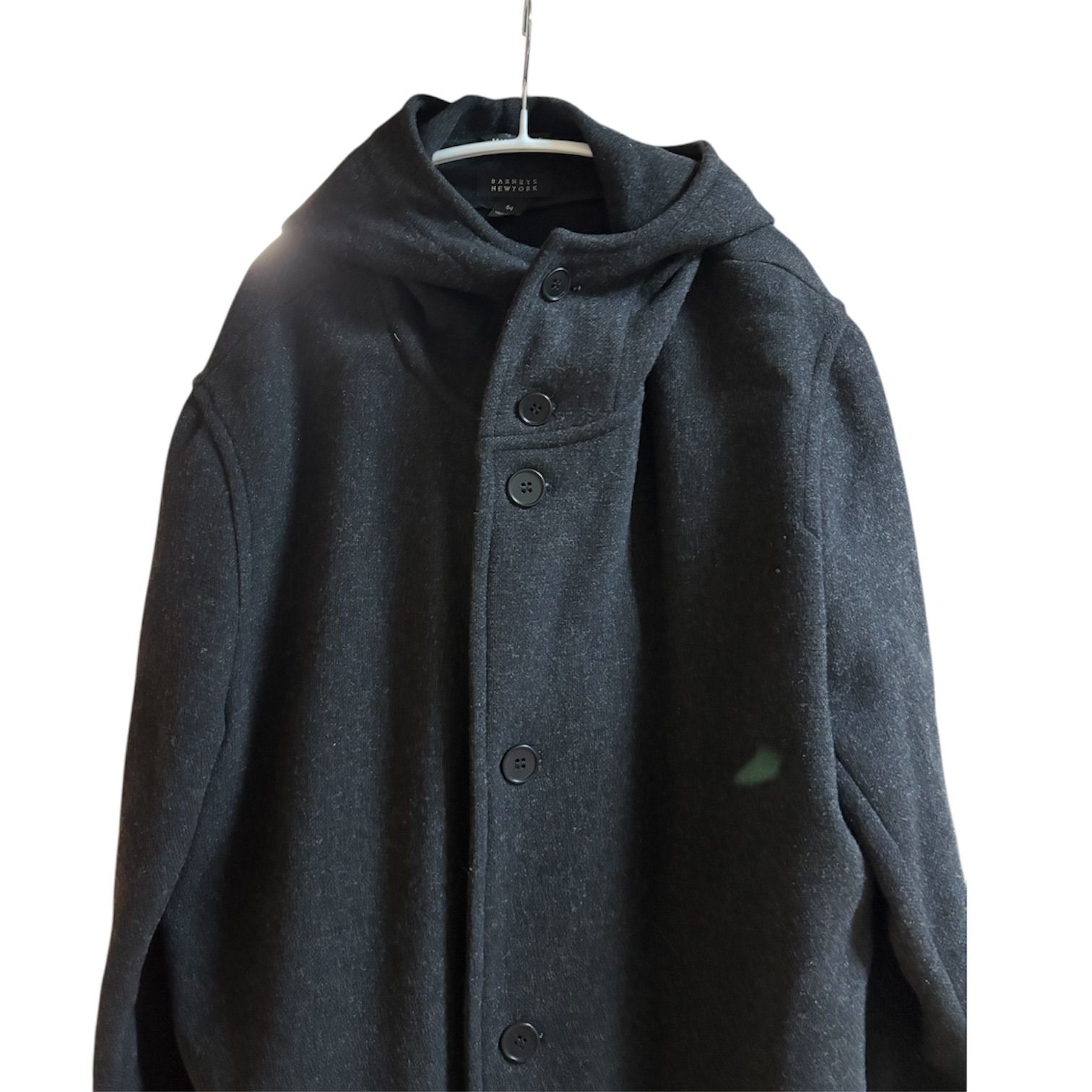 バーニーズニューヨーク フード ロングコート イタリア製 48 バーニーズニューヨーク フード ロングコート イタリア製 48
