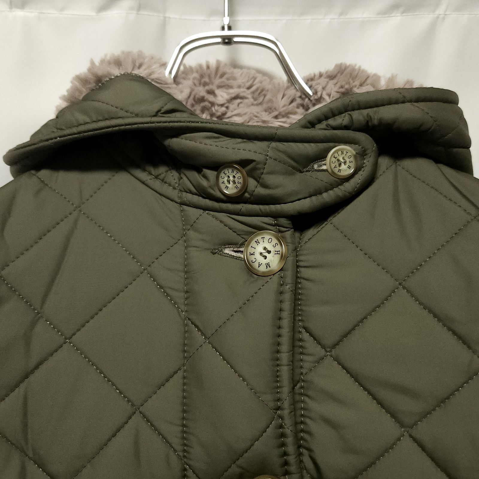 美品】英国製 MACKINTOSH グランジボアキルティングコート カーキ34