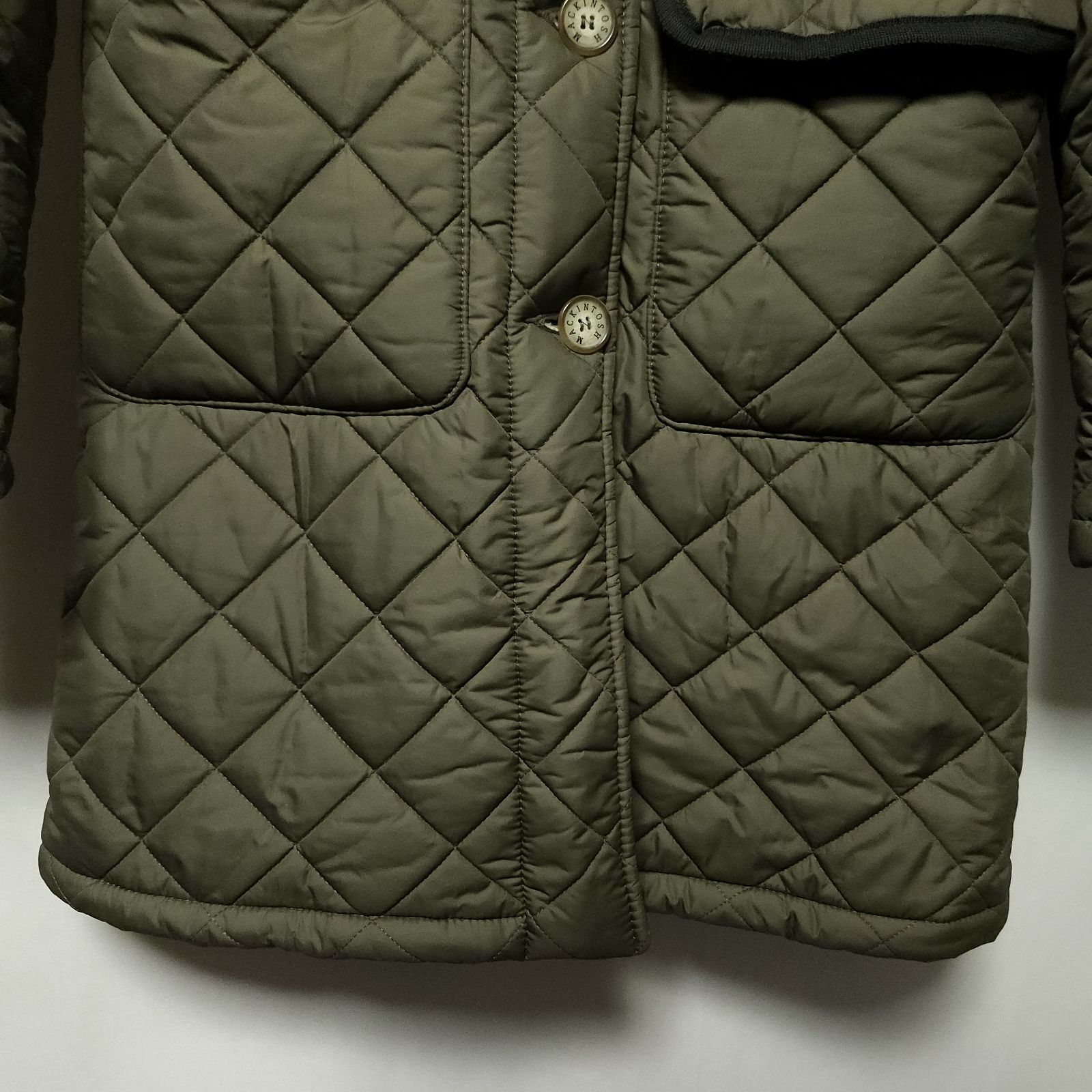 美品】英国製 MACKINTOSH グランジボアキルティングコート カーキ34