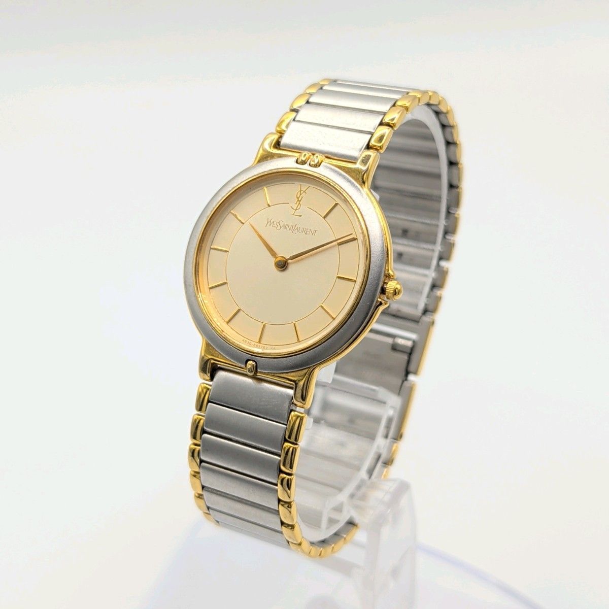 Yves Saint Laurent 4620-E62267 Watch QZ Gold Silver Combi Yves Saint Laurent 4620-E62267 Watch QZ Gold Silver Combi