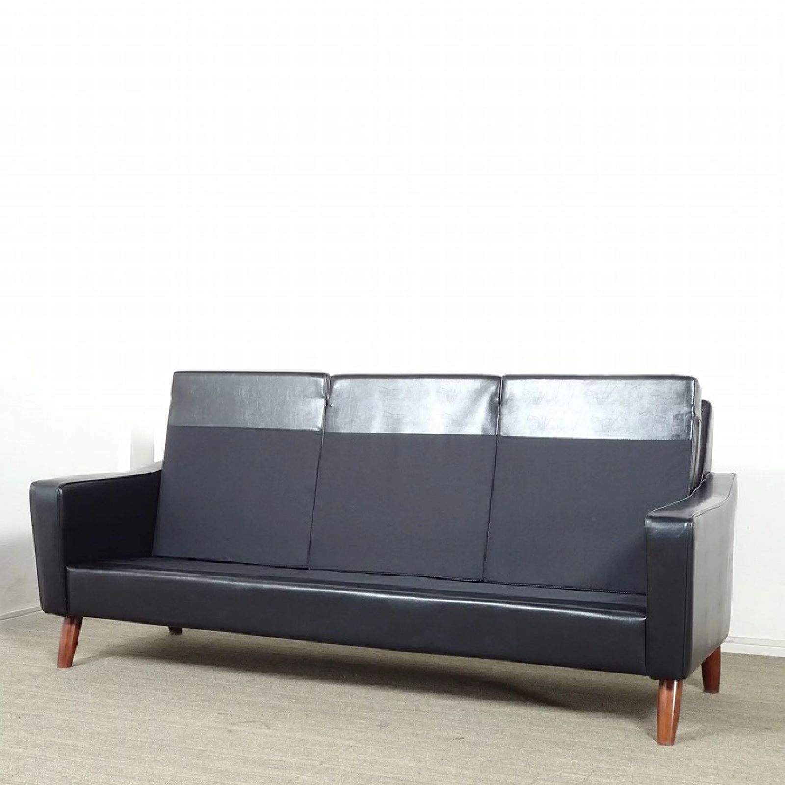  ◾︎SELUNO◾︎ 展示超 karimoku カリモク60 ロビーチェア 3人掛けソファ オットマン ブラック 17万 v876 組み合わせ自由 2人掛け 3人掛けソファ ソファ ソファベッド