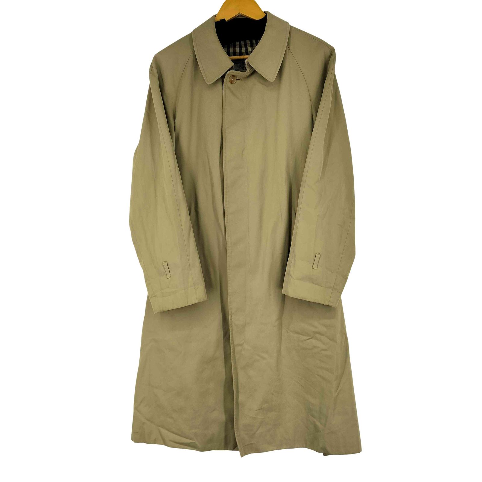 アクアスキュータム AQUASCUTUM 70-80S 英国製 裏地チェック 比翼