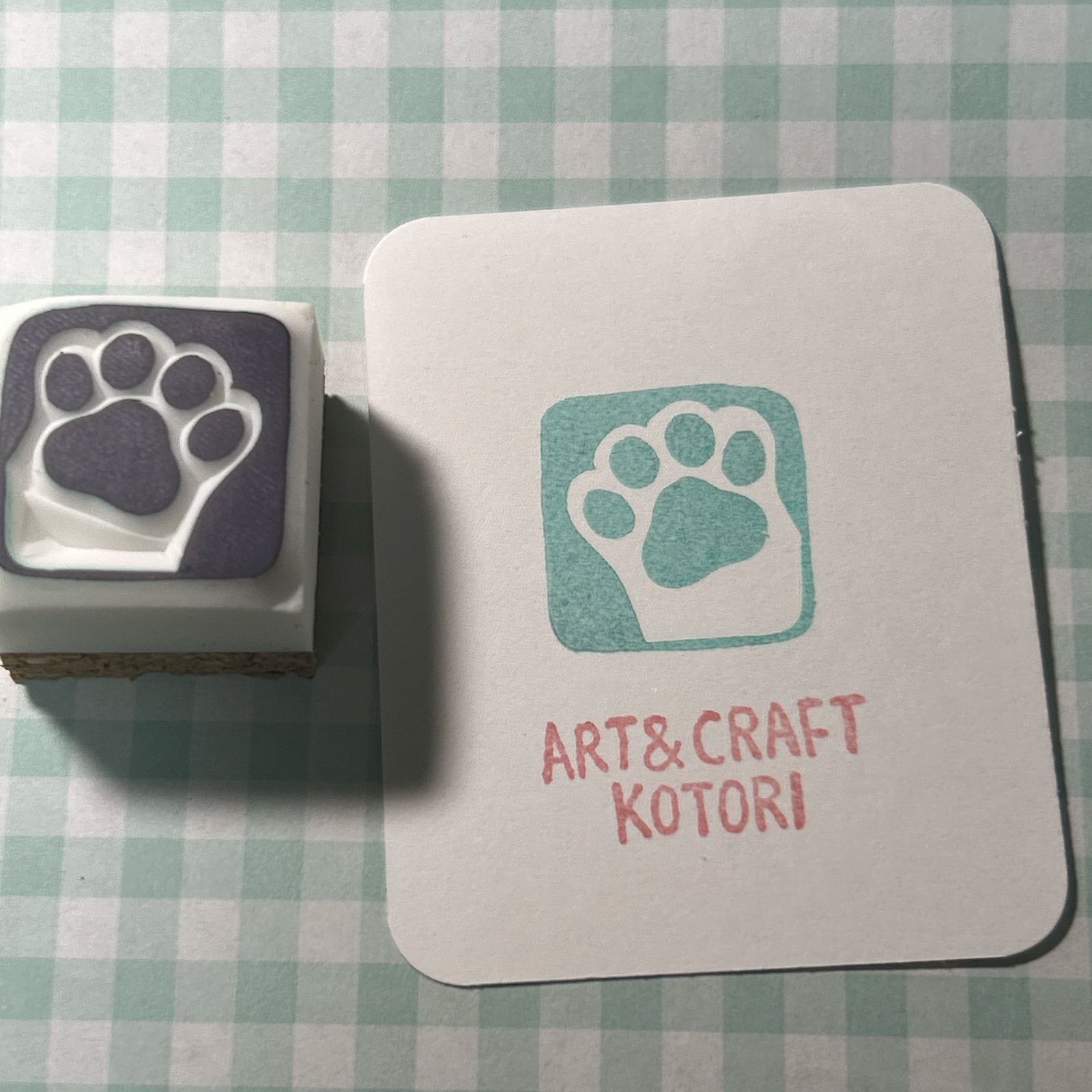 消しゴムはんこ 肉球 - メルカリ