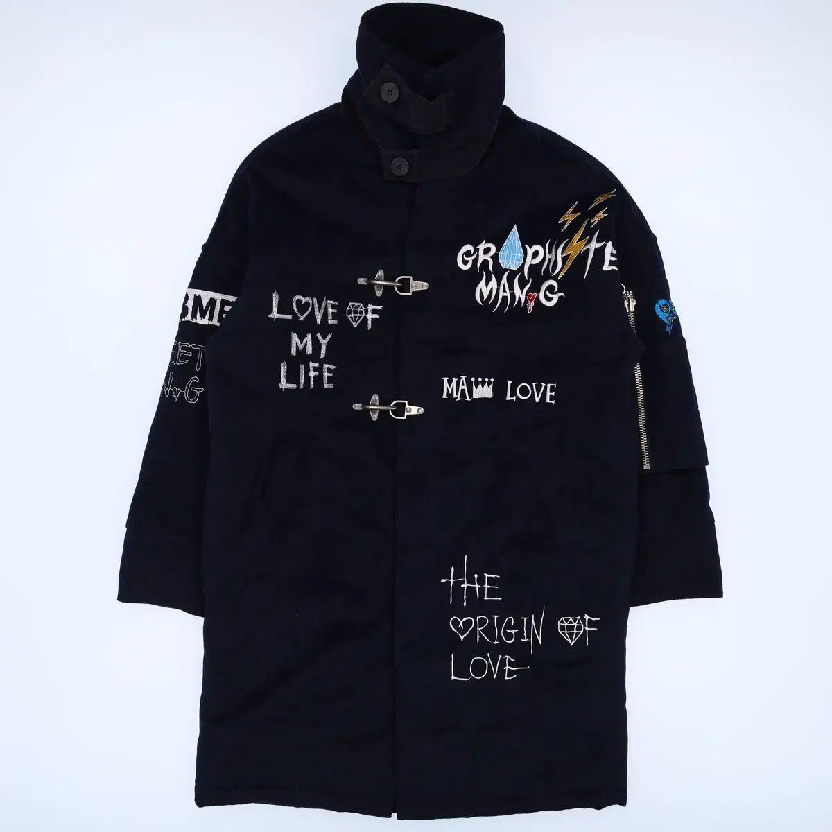 Free グラフィティスト万治 刺繍 ヘビー コート N 7031