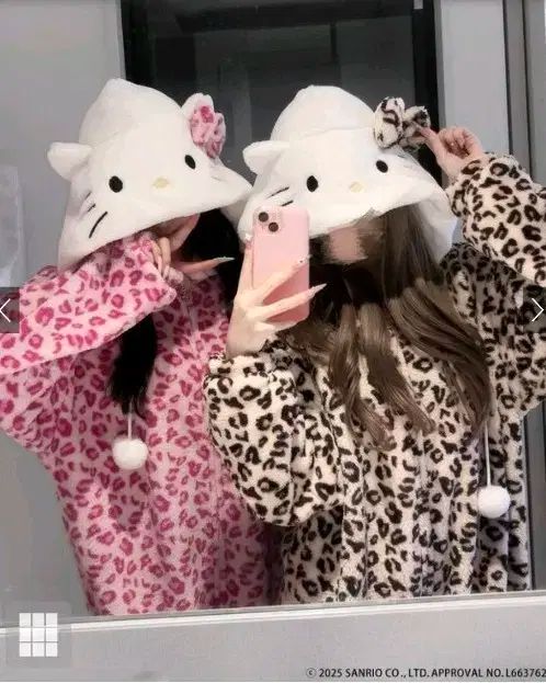 GRL ピンク レオパード ハローキティ キティ パジャマ ギャル 姉ギャル