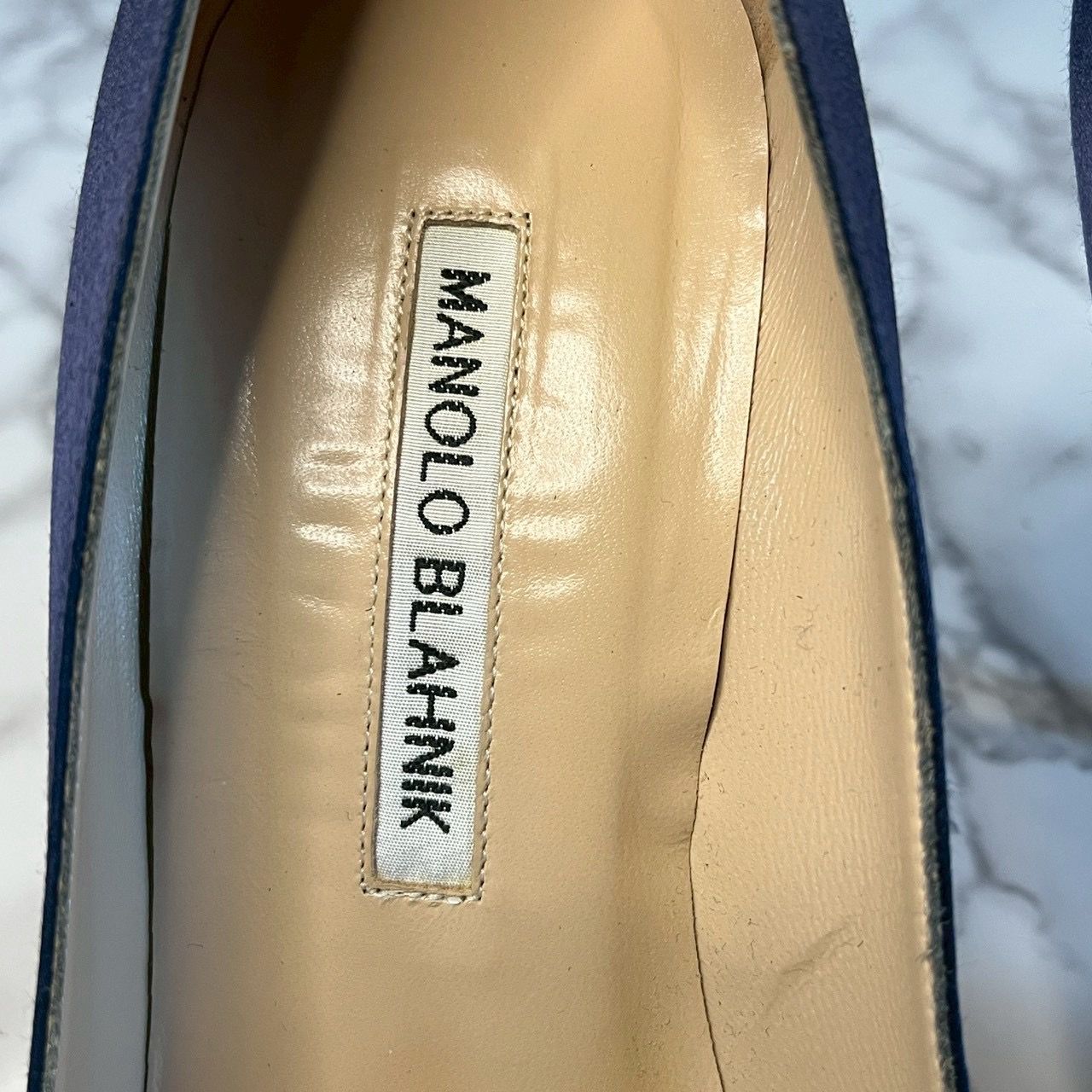 MANOLO BLAHNIK マノロブラニク ハンギシ サテンパンプス 36.5 