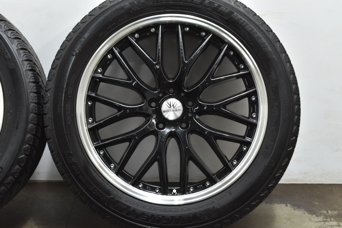  バリ溝 マルチフォルケッタ 20 in 8 J 45 PCD 114 3 ミシュラン X ICE SNOW SUV 235 50 R CX 60 80 アリア T 33 エクストレイル 20インチ タイヤ ホイールセット